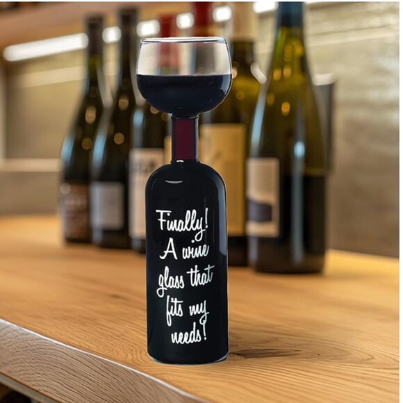 Wine Bottle Glass - Holds a Whole Bottle - Picture 8 of 11